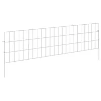 vidaXL Zaun-Set 115 x 30 cm Silber/Stahl