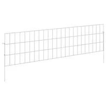 vidaXL Zaun-Set 115 x 30 cm Silber/Stahl