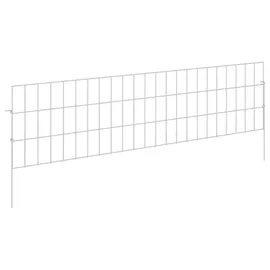 vidaXL Zaun-Set 115 x 30 cm Silber/Stahl