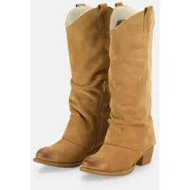 felmini wide fit Biker-Boots Herren Braun 40