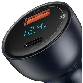 Baseus Car Charger Particular Digital Display C+U, PD 3.0 QC 4.0+, SCP, PPS, 5A, 65W Dark Gray (CCKX-C0G)