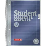 Brunnen Collegeblock A4, Lineatur 27, blau metallic, 80 Blatt (10-67 127)