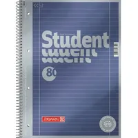 Brunnen Collegeblock A4, Lineatur 27, blau metallic, 80 Blatt (10-67 127)