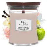 WoodWick Vanilla & Sea Salt Duftkerze mit Holzdocht 275 g