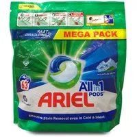 Ariel All in 1 Pods Mountain Spring Gelkapseln für Weiß- und Buntwäsche 63 Stück