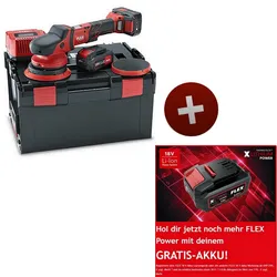 Flex Akku-Exzenterpolierer XFE 15 150 Polierhub für hohen Wirkungsgrad 418099