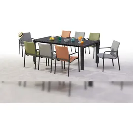 BEST Freizeitmöbel Best Gartenstuhl Positano Stapelsessel 57 x 63 x 86 cm anthrazit/grün 1 St.