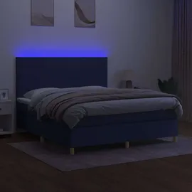 vidaXL Boxspringbett 180 x 200 cm Blau