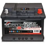 Autobatterie 12V 55Ah 510A Starterbatterie ersetzt 45Ah 50Ah 52Ah 54Ah 56Ah