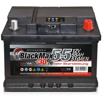 Autobatterie 12V 55Ah 510A Starterbatterie ersetzt 45Ah 50Ah 52Ah 54Ah 56Ah