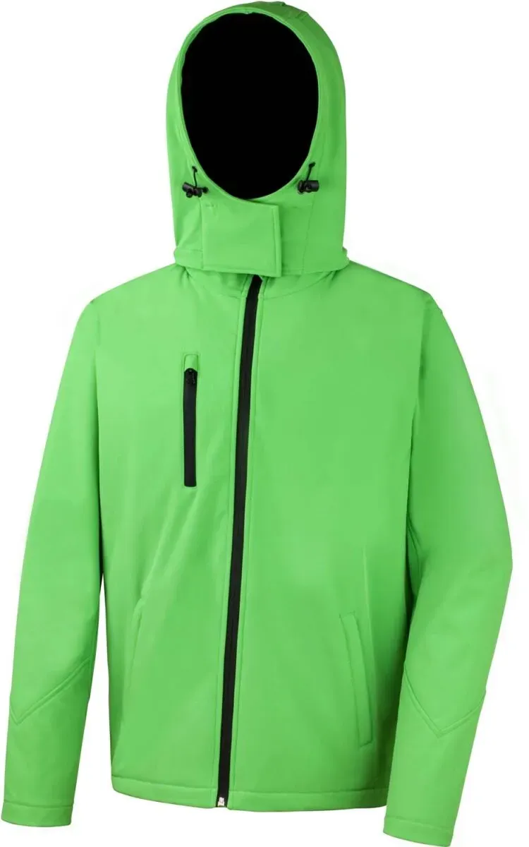 Result Herren 3-Lagen Softshell Kapuzenjacke Softshell-Jacke R230M vivid green/black XXL
