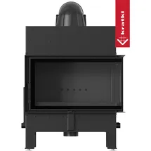 Kratki Floki M Stahl Schwarz/Abdeckplatte Glas