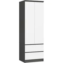 akord furniture factory Kleiderschrank Akord 60 x 180 x 51 cm Weiß/Grau