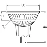 Osram 4099854098918 LED EEK G (A - G) GU5.3 Reflektor 2.6W = 20W Warmweiß (Ø x H) 50mm x 50mm 1St.