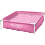 Intex 57172NP - Mini Frame Pool Rosa, Stahl und PVC, Rosa, 122x122x30 cm