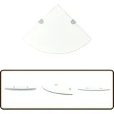 Vidaxl - Eckregale 2 Stk. mit Verchromten Halterungen Glas Transparent - Wandregal - Eckregal - Glasregal - Regal Transparent - Küchenregal