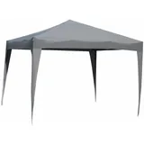 PAVILLON GARTENPAVILLON PERGOLA GAZEBO GRAU 3X3 M H AUS STAHL