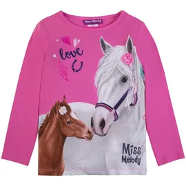 Miss Melody Mädchen, Langarmshirt 76038 pink, Größe 128, 8 Jahre - 128