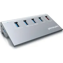 Primewire - USB HUB 3.2 Gen1, USB Adapter, USB Verteiler, 5-Port, kompatibel mit Windows Desktop-PCs, Notebooks, Laptops, MacBooks (bis 2015), Mac