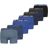 Head Boxershorts 7er Pack Blau / Orange / Schwarz / Türkis / Mehrfarbig XL