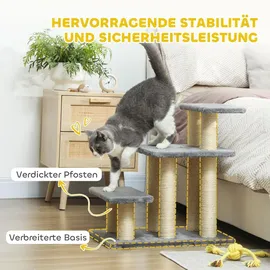 PawHut Hundetreppe 3 Stufen 54 cm Grau