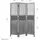 Homestyle4u Paravent Braun Holz