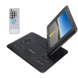 12,0 Zoll Tragbarer Auto-DVD-Player HD 270° Rotationsbildschirm Kleiner TV-Player für, Unterstützt USB-Steckplatz/FM/U-Disk/Speicherkarte/Spielfunktion, für Heimbüro (EU-Stecker)