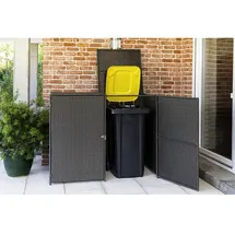 Merxx Mülltonnenbox für 2 Tonnen 153 x 75,5 x 120,5 cm grau