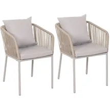 Mendler HWC-N41 Gartenstuhl 55 x 75 x 55 cm grau 2 St.
