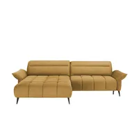 switch Ecksofa mit Kopfteilverstellung Cavani , gelb , Maße (cm): B: 272 H: 95 T: 180.0