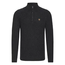 !Solid Troyer SDRicardo", Herren, Gr. XXL, grau (dunkelgrau melange), Obermaterial: 70% Baumwolle CO recyc.. 30% Polyester Pol. recyc.., Pullover Troyer
