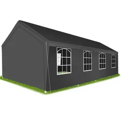 TECTAKE Partyzelt Mammut 8x4m im Stecksystem, stabil und wasserdicht