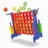 Relaxdays Vier gewinnt XXL 3in1 Set Blau/Rot
