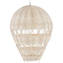 Beliani Wandobjekt Ballon Bemba Rattan 60 cm Naturfarben