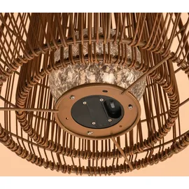 esotec Solarleuchte Rattan 40+28 cm 2er Set braun