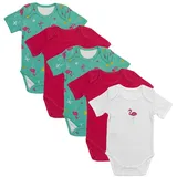 Schlummersack Bio Baby-Bodys kurzarm 5er-Pack in pink | Gr.: 62