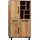 omg design Barschrank OMG DESIGN "Malaga", old teak, B:110cm H:200cm T:45cm, Melamin, Schränke, Barschrank, mit Soft-Close, in 2 Größen