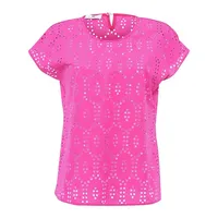 Bluse Rundhals-Ausschnitt Peter Hahn pink, 44