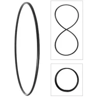 Hoopomania Faltbarer Hula Hoop Rohling, 25mm Rohr, schwarz, Ø120cm