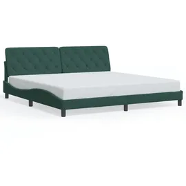 vidaXL Bettgestell 200 x 200 cm Dunkelgrün