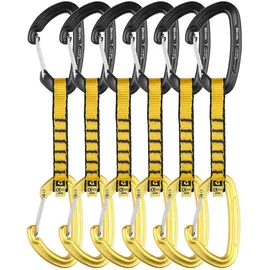 Grivel Gamma K2w+k2w Expressschlinge 6 Einheiten Schwarz/Gelb