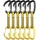 Grivel Gamma K2w+k2w Expressschlinge 6 Einheiten Schwarz/Gelb