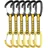 Grivel Gamma K2w+k2w Expressschlinge 6 Einheiten Schwarz/Gelb
