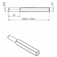 OGRO FS-Wechselstift 115 FS 4-KT.9x90mm Vollstift