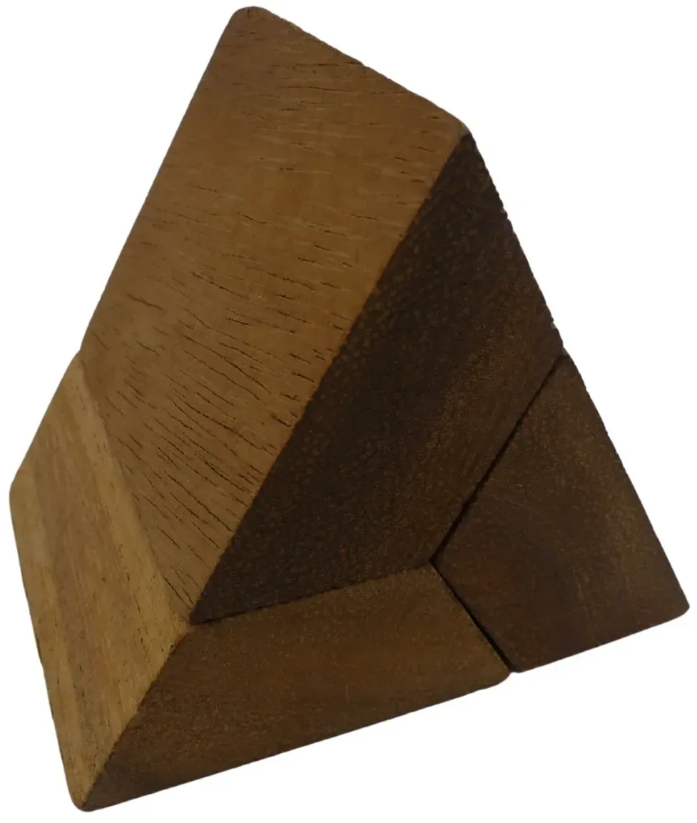 DILEMMA Pyramide aus 3 Stk. aus Holz Puzzle Knobel Geduldspiel Denkspiel IQ-S...
