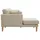 miliboo Skandinavisches Ecksofa links aus beigem Stoff mit abnehmbaren Bezügen und hellem Holz 3-4 Sitzer OSLO