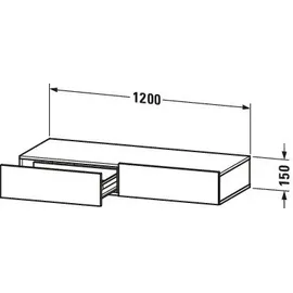 Duravit Schubkastenablage 8271 1200 x 15,0 cm