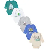 TupTam Langarmbody TupTam Baby Unisex Langarm Body mit Aufdruck Spruch 5er Pack bunt 80