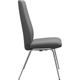 Polsterstuhl STRESSLESS "Laurel", grau (dunkelgrau dinamica, schwarz matt), B:57cm H:105cm T:60cm, Microfaser DINAMICA (88% Polyester, 12% Polyurethan), Stühle, Polsterstuhl, High Back, Größe L, mit Beinen aus Stahl in Schwarz matt