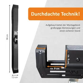 Lemodo Arbeitsbock 2er Set Stahl schwarz höhenverstellbar